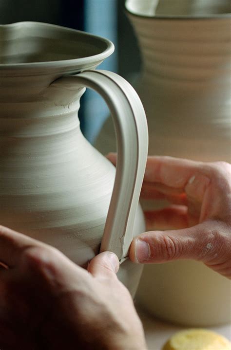 pulling ceramic mug handles